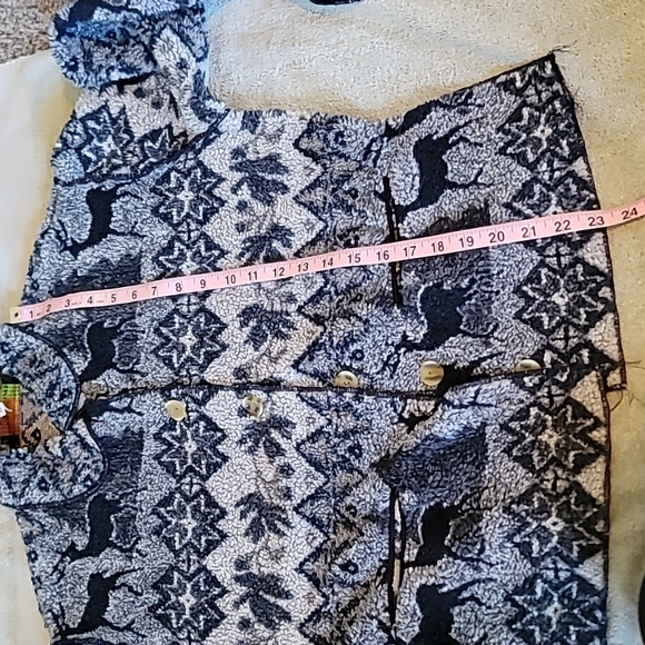 STUNNING VINTAGE CHRISTMAS/WINTER FLEECE TEDDY JACKET - Picture 5 of 12